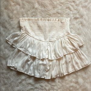 Mustard Seed white tiered ruffle skirt